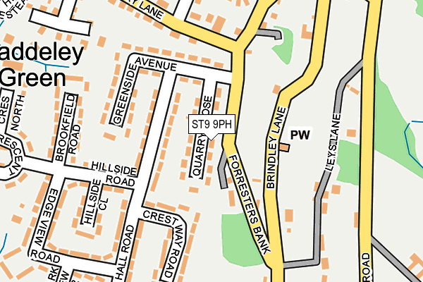 ST9 9PH map - OS OpenMap – Local (Ordnance Survey)