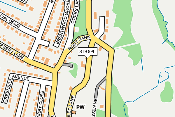 ST9 9PL map - OS OpenMap – Local (Ordnance Survey)