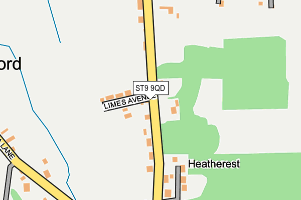 ST9 9QD map - OS OpenMap – Local (Ordnance Survey)
