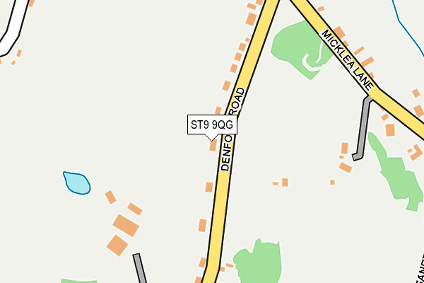 ST9 9QG map - OS OpenMap – Local (Ordnance Survey)