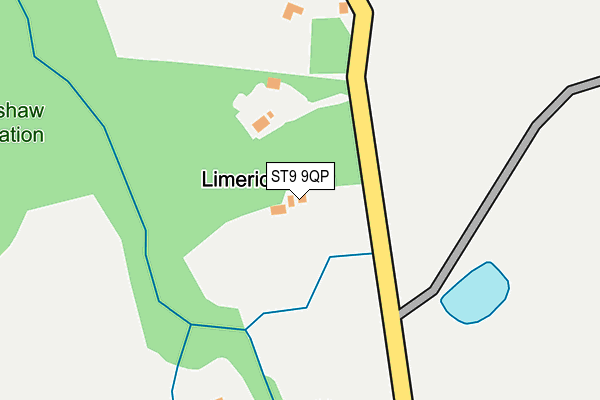 ST9 9QP map - OS OpenMap – Local (Ordnance Survey)
