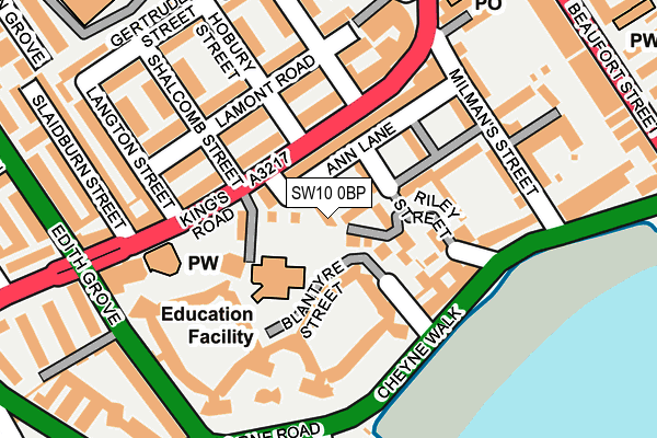 SW10 0BP map - OS OpenMap – Local (Ordnance Survey)