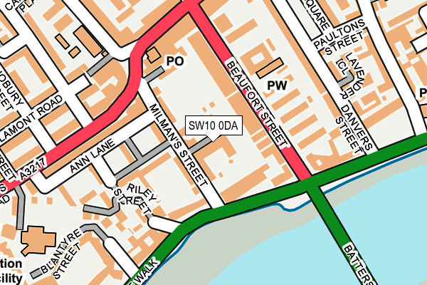 SW10 0DA map - OS OpenMap – Local (Ordnance Survey)