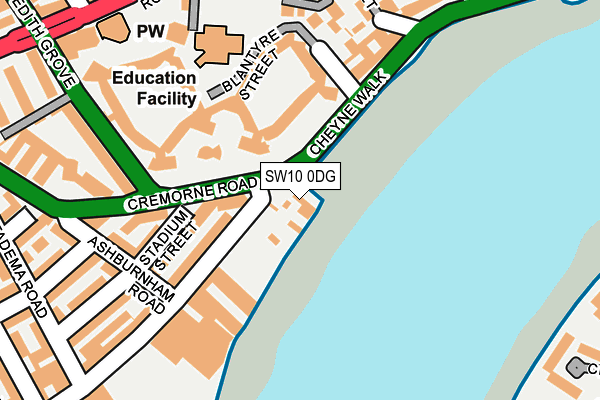 SW10 0DG map - OS OpenMap – Local (Ordnance Survey)