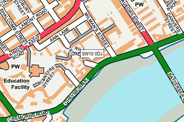 SW10 0DJ map - OS OpenMap – Local (Ordnance Survey)