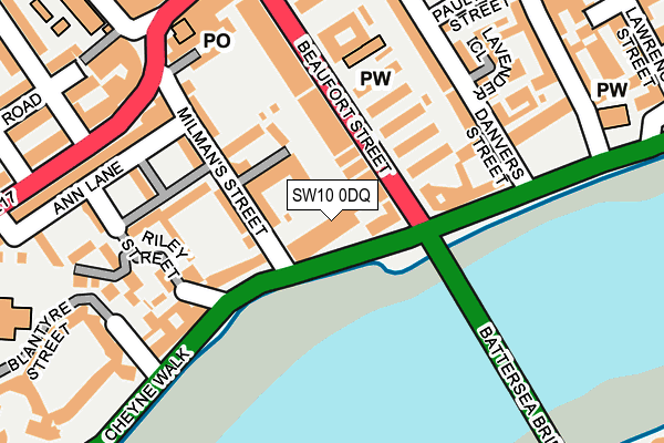 SW10 0DQ map - OS OpenMap – Local (Ordnance Survey)