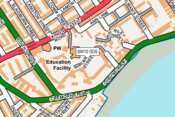 SW10 0DS map - OS OpenMap – Local (Ordnance Survey)