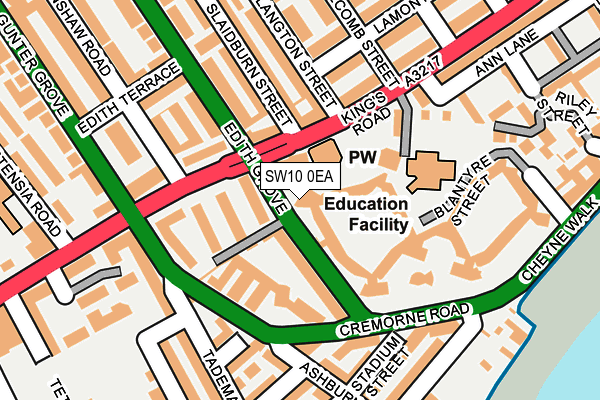 SW10 0EA map - OS OpenMap – Local (Ordnance Survey)