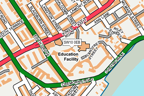 SW10 0EB map - OS OpenMap – Local (Ordnance Survey)