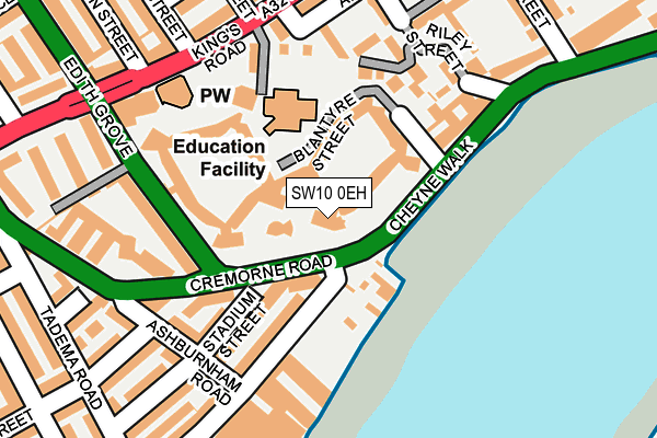 SW10 0EH map - OS OpenMap – Local (Ordnance Survey)