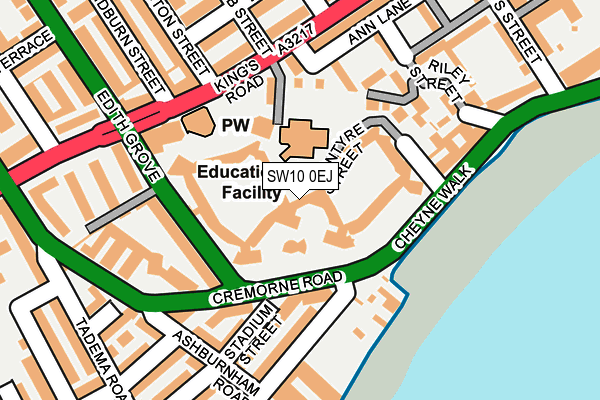 SW10 0EJ map - OS OpenMap – Local (Ordnance Survey)