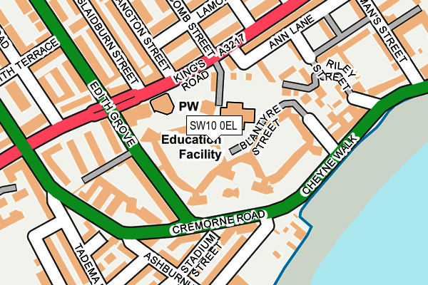 SW10 0EL map - OS OpenMap – Local (Ordnance Survey)