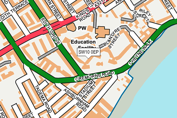 SW10 0EP map - OS OpenMap – Local (Ordnance Survey)