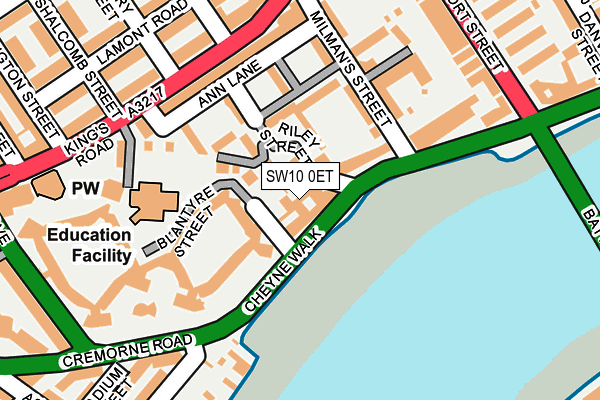 SW10 0ET map - OS OpenMap – Local (Ordnance Survey)