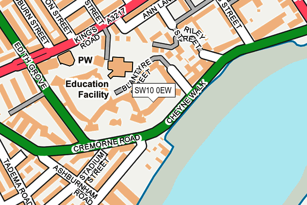 SW10 0EW map - OS OpenMap – Local (Ordnance Survey)