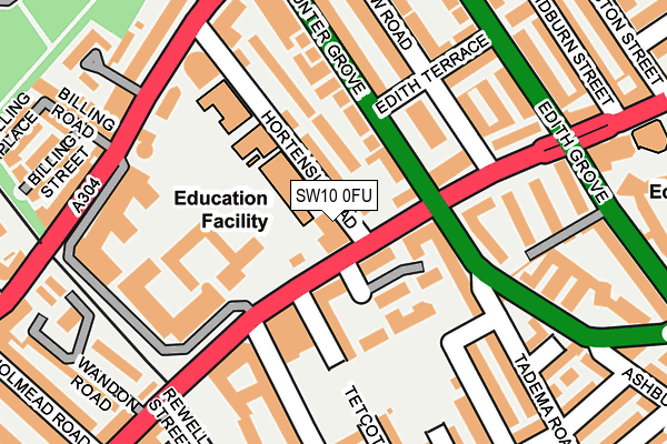 SW10 0FU map - OS OpenMap – Local (Ordnance Survey)