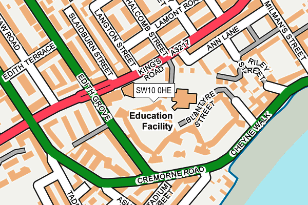 SW10 0HE map - OS OpenMap – Local (Ordnance Survey)