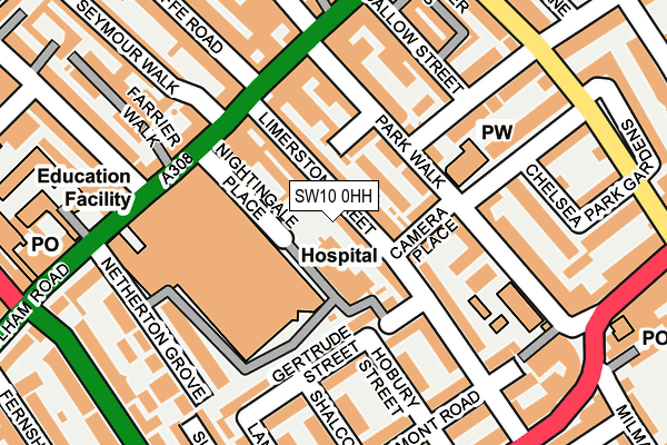 SW10 0HH map - OS OpenMap – Local (Ordnance Survey)