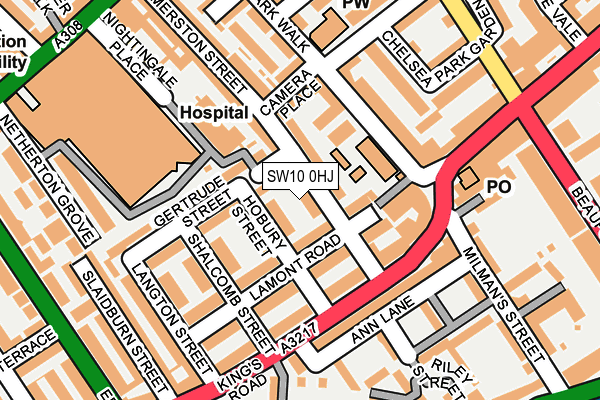 SW10 0HJ map - OS OpenMap – Local (Ordnance Survey)