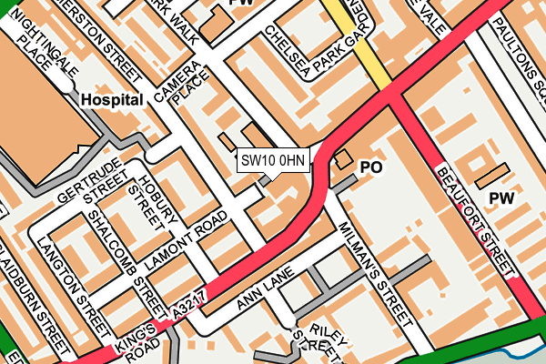 SW10 0HN map - OS OpenMap – Local (Ordnance Survey)