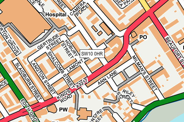 SW10 0HR map - OS OpenMap – Local (Ordnance Survey)