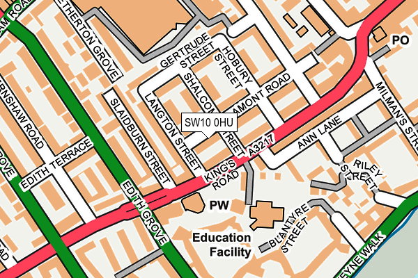 SW10 0HU map - OS OpenMap – Local (Ordnance Survey)