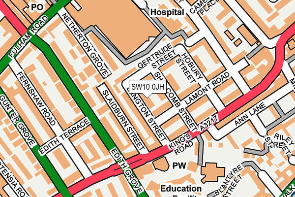 SW10 0JH map - OS OpenMap – Local (Ordnance Survey)