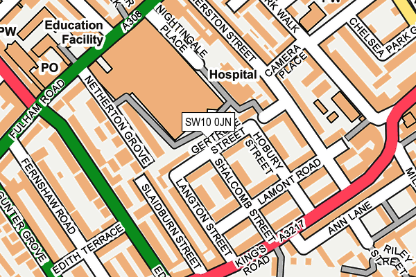 SW10 0JN map - OS OpenMap – Local (Ordnance Survey)