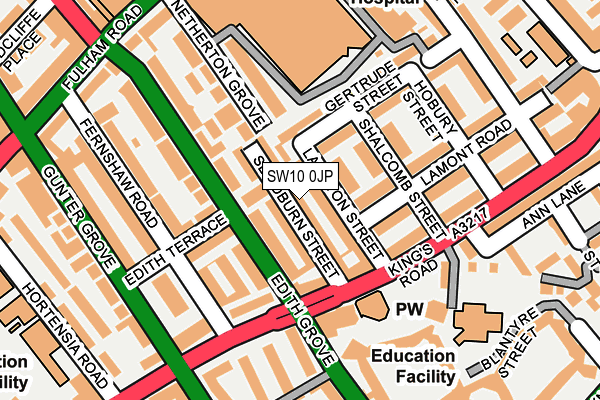 SW10 0JP map - OS OpenMap – Local (Ordnance Survey)