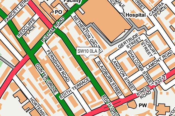 SW10 0LA map - OS OpenMap – Local (Ordnance Survey)