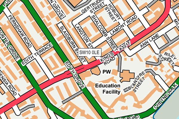 SW10 0LE map - OS OpenMap – Local (Ordnance Survey)