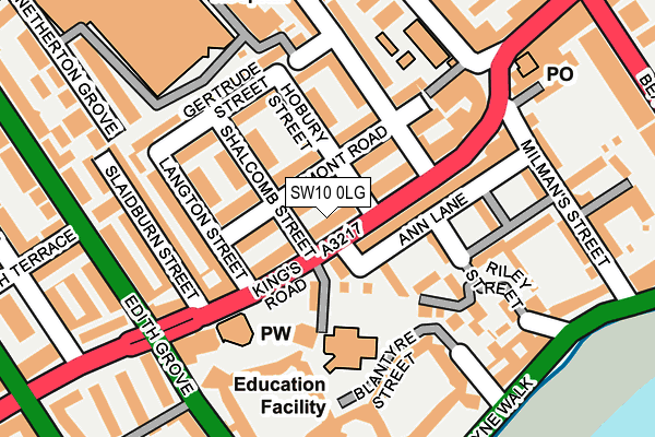 SW10 0LG map - OS OpenMap – Local (Ordnance Survey)