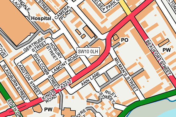 SW10 0LH map - OS OpenMap – Local (Ordnance Survey)