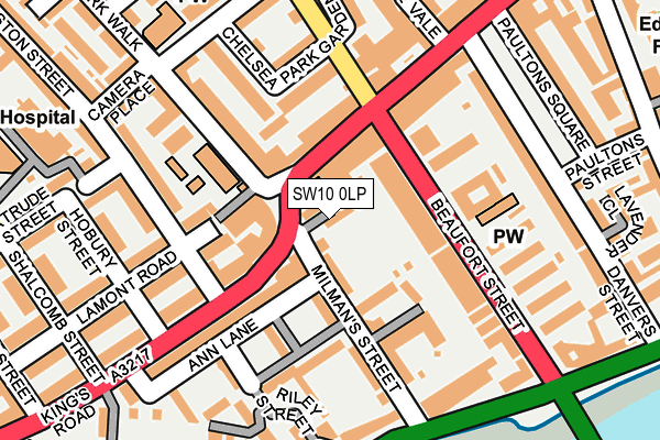 SW10 0LP map - OS OpenMap – Local (Ordnance Survey)