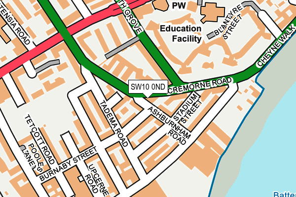 SW10 0ND map - OS OpenMap – Local (Ordnance Survey)