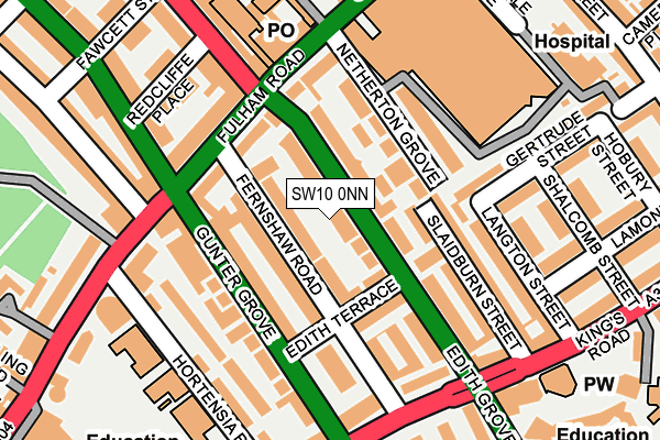 SW10 0NN map - OS OpenMap – Local (Ordnance Survey)