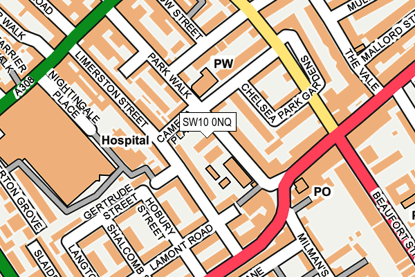 SW10 0NQ map - OS OpenMap – Local (Ordnance Survey)