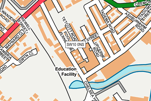 SW10 0NS map - OS OpenMap – Local (Ordnance Survey)