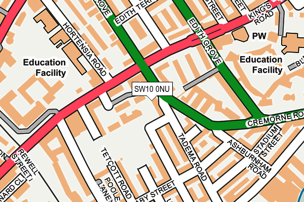 SW10 0NU map - OS OpenMap – Local (Ordnance Survey)