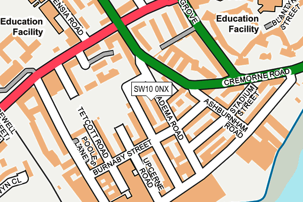 SW10 0NX map - OS OpenMap – Local (Ordnance Survey)