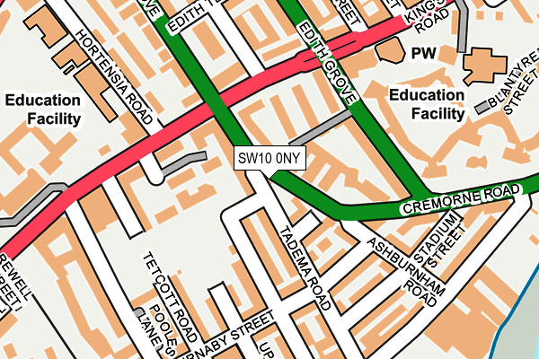 SW10 0NY map - OS OpenMap – Local (Ordnance Survey)