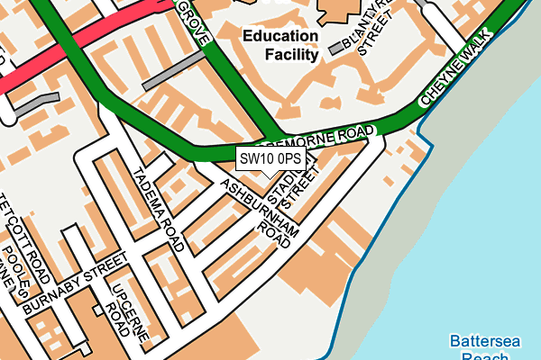 SW10 0PS map - OS OpenMap – Local (Ordnance Survey)