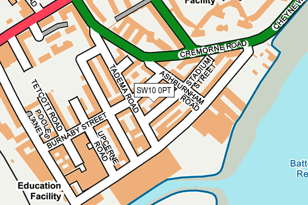 SW10 0PT map - OS OpenMap – Local (Ordnance Survey)