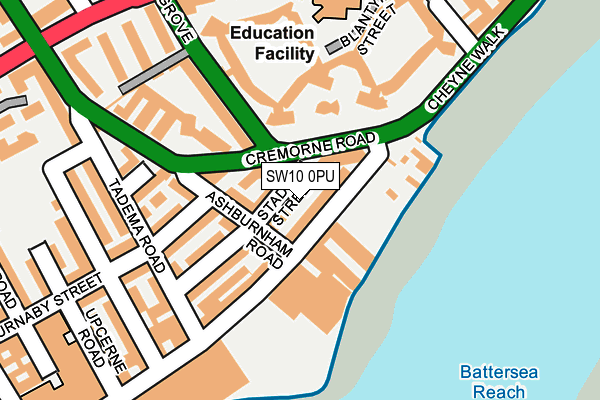 SW10 0PU map - OS OpenMap – Local (Ordnance Survey)