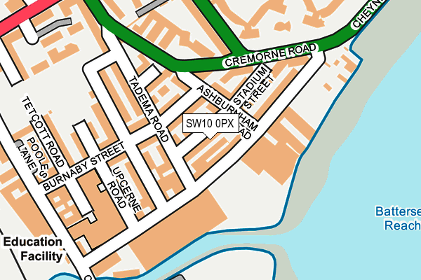 SW10 0PX map - OS OpenMap – Local (Ordnance Survey)