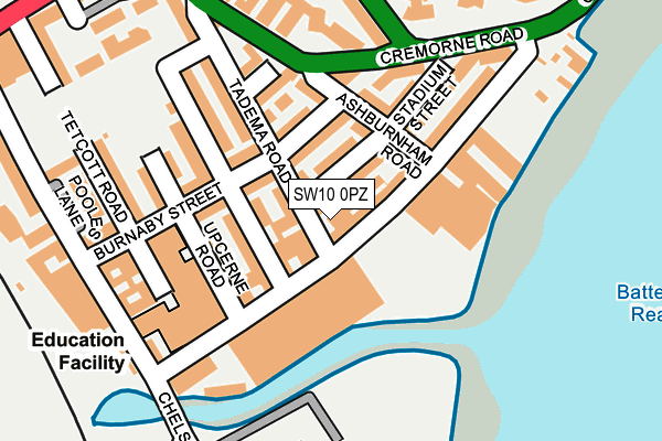 SW10 0PZ map - OS OpenMap – Local (Ordnance Survey)