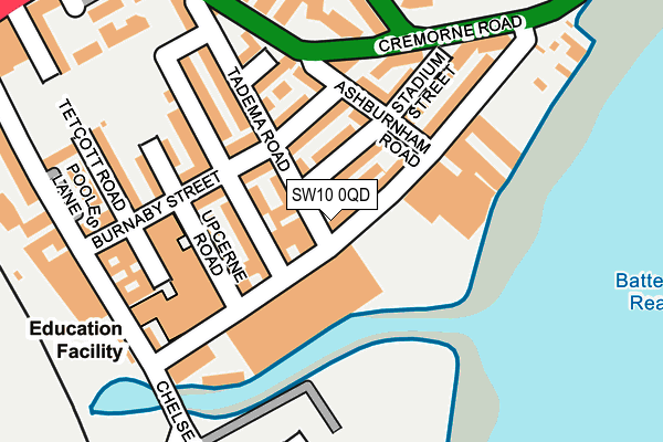 SW10 0QD map - OS OpenMap – Local (Ordnance Survey)