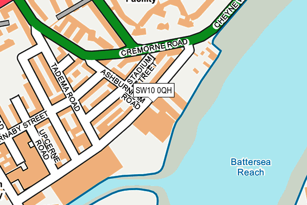 SW10 0QH map - OS OpenMap – Local (Ordnance Survey)