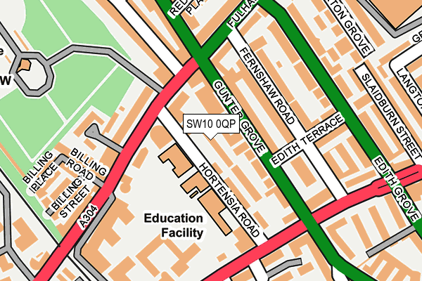 SW10 0QP map - OS OpenMap – Local (Ordnance Survey)