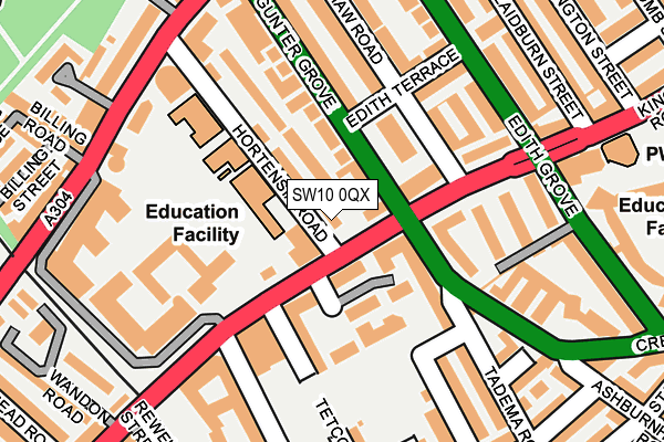 SW10 0QX map - OS OpenMap – Local (Ordnance Survey)